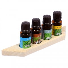 Набор эфирных масел Дыхание леса на деревянной полочке Банные штучки для бани