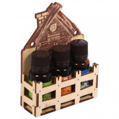 Набор эфирных масел Банька на 3 пузырька (Апельсин+сосна+можжевельник) для бани