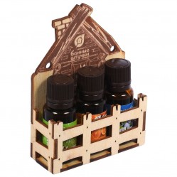 Набор эфирных масел Банька на 3 пузырька (Апельсин+сосна+можжевельник) для бани