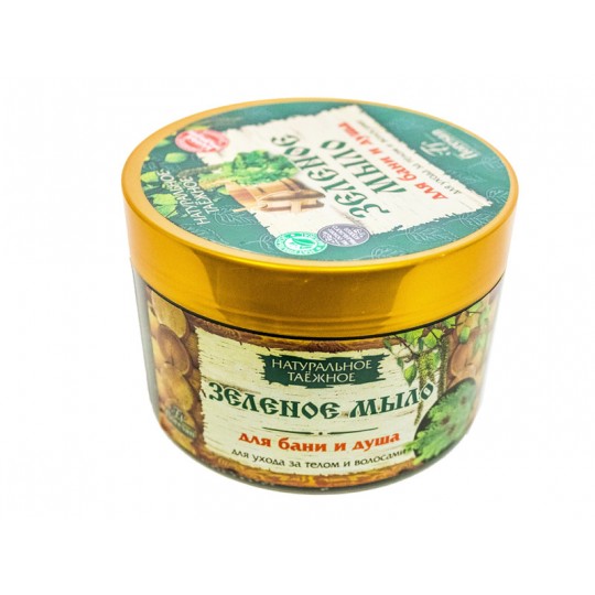 Мыло для бани и душа, натуральное таежное "Зеленое", 450 г для бани