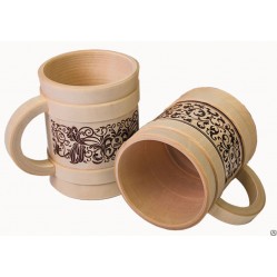 Кружка точёная Бочонок 1л арт.32241