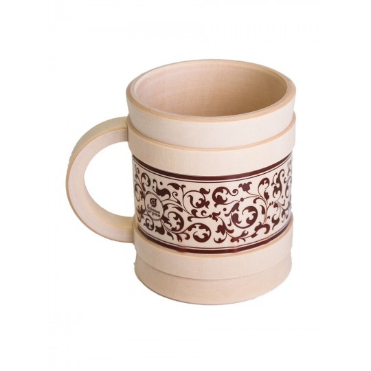 Кружка точёная"Бочонок" 0,5л арт.32240