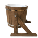 Обливное ведро из дуба 16 л. с пластиковой вставкой