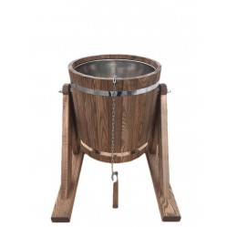 Обливное ведро из дуба 12 л. с нержавеющей вставкой