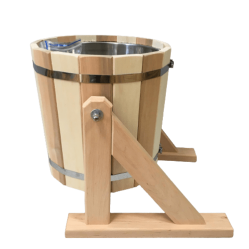 Обливное ведро зебра ольха-липа 16л. с нержавеющей вставкой