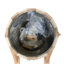 Обливное ведро зебра ольха-липа 16л. с нержавеющей вставкой