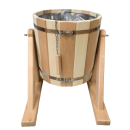 Обливное ведро зебра ольха-липа 16л. с нержавеющей вставкой