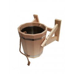 Обливное ведро 10л с нержавеющей вставкой (Ольха) ОВН-10