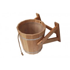 Обливное ведро 10л с пластиковой вставкой (Ольха) ОВП-10