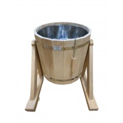 Обливное ведро ольха 20л с нержавеющей вставкой