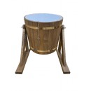 Обливное ведро темный дуб 20л с пластиковой вставкой