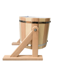 Обливное ведро зебра ольха-липа 20л. с пластиковой вставкой