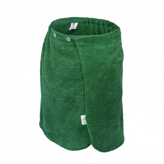 Махровый комплект для мужчин (накидка 140х60см) зеленый