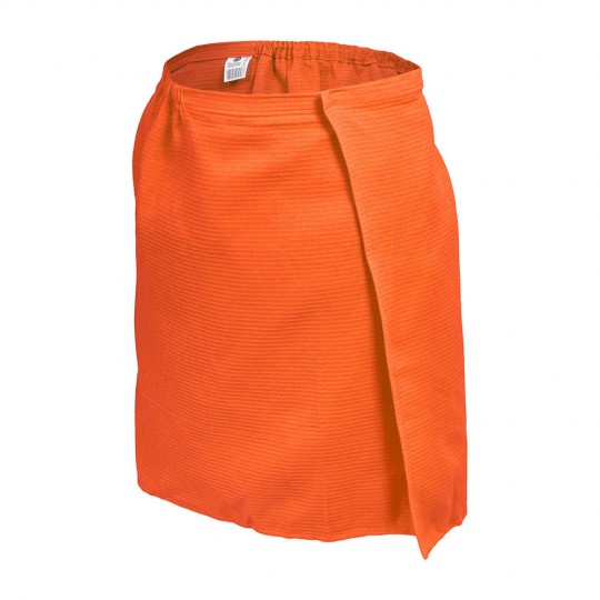 Вафельная накидка для мужчин оранжевая (145х60 см)