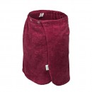 Махровая накидка для мужчин бордовая (140х60 см)