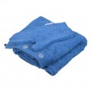 Махровый комплект для мужчин (накидка 140х60см + рукавица) синий