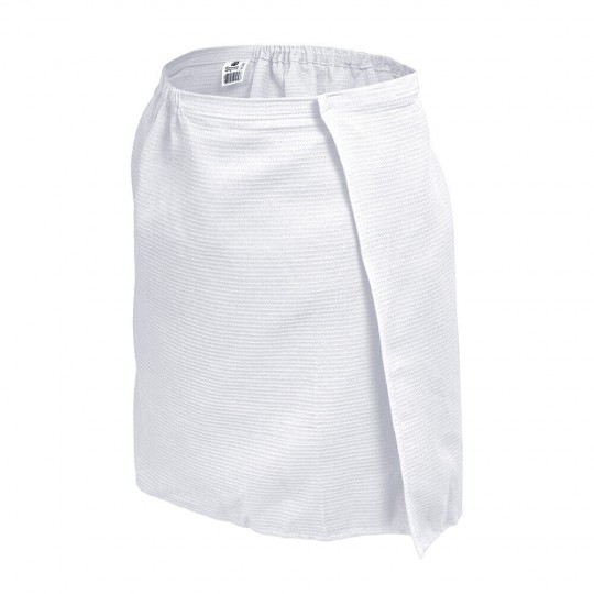 Вафельная накидка для мужчин белая (145х60 см)