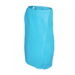 Вафельная накидка для женщин голубая (145х78 см)