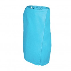 Вафельная накидка для женщин голубая (145х78 см)