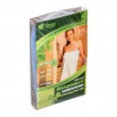 Махровый комплект для женщин (накидка 140х80см + рукавица) голубой