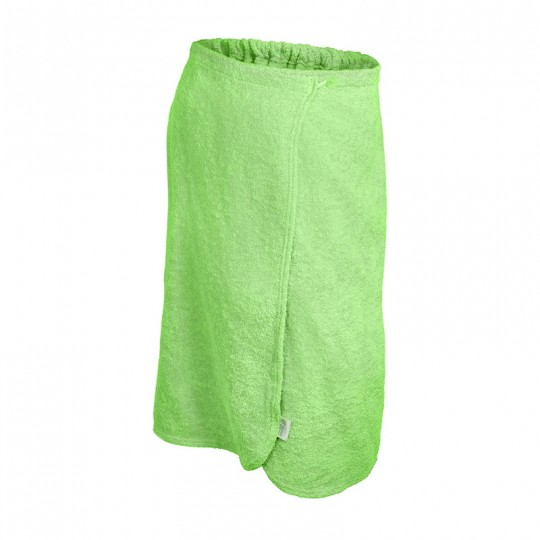 Махровая накидка для женщин салатовая (140х80 см)