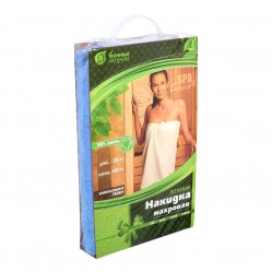 Махровая накидка для женщин голубая (140х80 см)