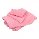 Махровый комплект для женщин (накидка 140х80см + чалма) розовый