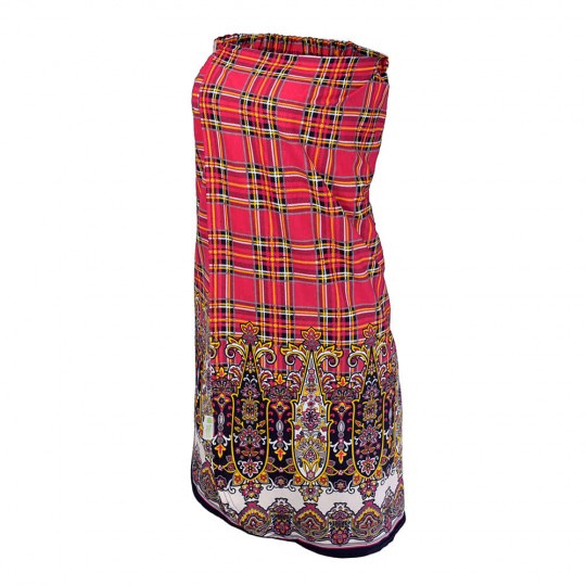 Накидка для женщин (140х80см хлопок) красная