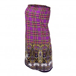 Накидка для женщин (140х80см хлопок) фиолетовая