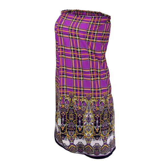 Накидка для женщин (140х80см хлопок) фиолетовая