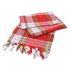 Традиционное турецкое полотенце Пештемаль для бани (80х180 см) красное