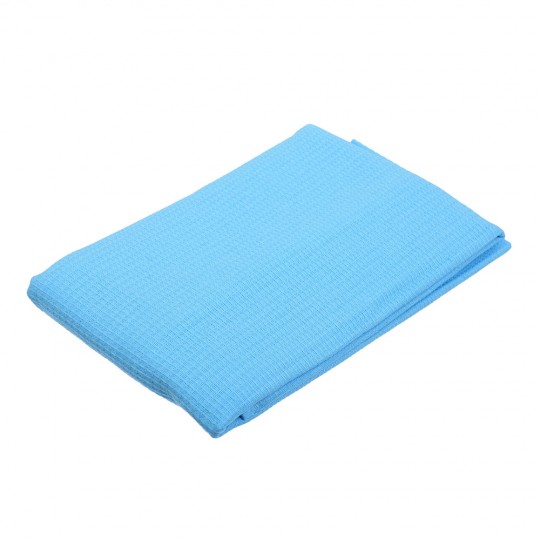 Вафельное полотенце-простынь банное, голубое 80*150см Банные штучки