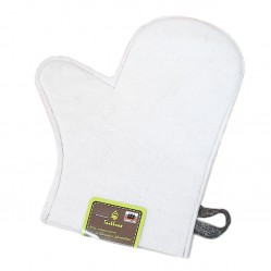 Рукавица банная белая