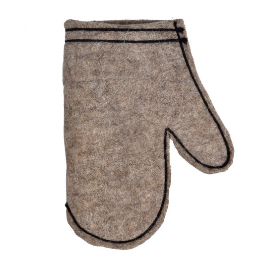 Рукавица банная темная Банные штучки (шерсть)