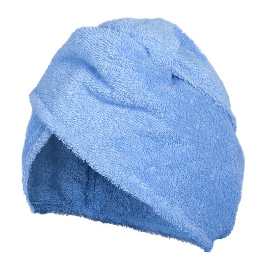 Махровая чалма голубая