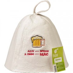 Шапка Делу-время, а пиво-щас "Банные штучки" арт. 41113
