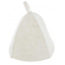 Шапка банная, войлок белый дублированный арт. Б04012