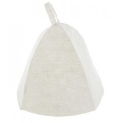 Шапка банная, войлок белый дублированный арт. Б04012