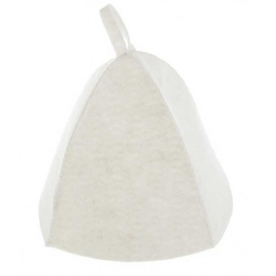 Шапка банная, войлок белый дублированный арт. Б04012