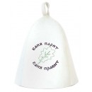 Шапка банная, принт "Баня парит" эконом, войлок синт. арт.Б04014