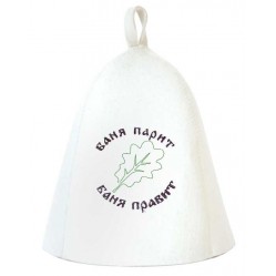 Шапка банная, принт "Баня парит" эконом, войлок синт. арт.Б04014