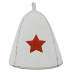 Шапка банная со звездой, войлок арт. Б4001