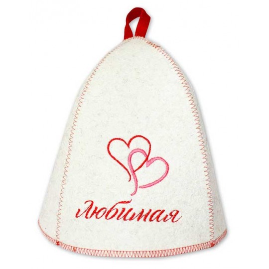 Шапка банная "Любимая" войлок арт. Б4017
