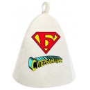 Шапка банная, принт "СуперБанщик" войлок арт. Б402613