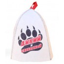 Шапка банная, принт "Дикий и свободный" войлок арт.Б40283