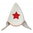 Шапка банная "Будёновка" войлок белый арт. Б414