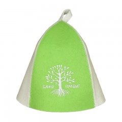 Шапка банная вышивка БАНЯ ПРАВИТ (фетр)