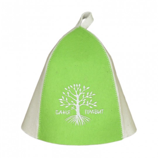 Шапка банная вышивка БАНЯ ПРАВИТ (фетр)