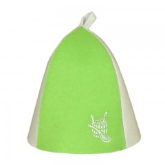 Шапка банная вышивка Шайка с веником (фетр)