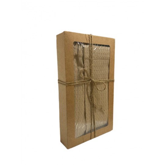 Вафельная накидка для женщин бежевая (145х75 см)